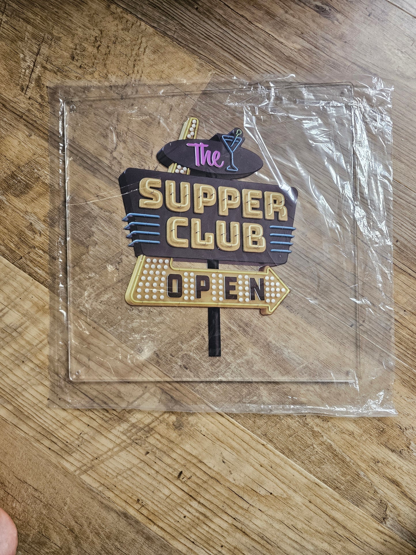 SUPPER CLUB Acrylic Sign