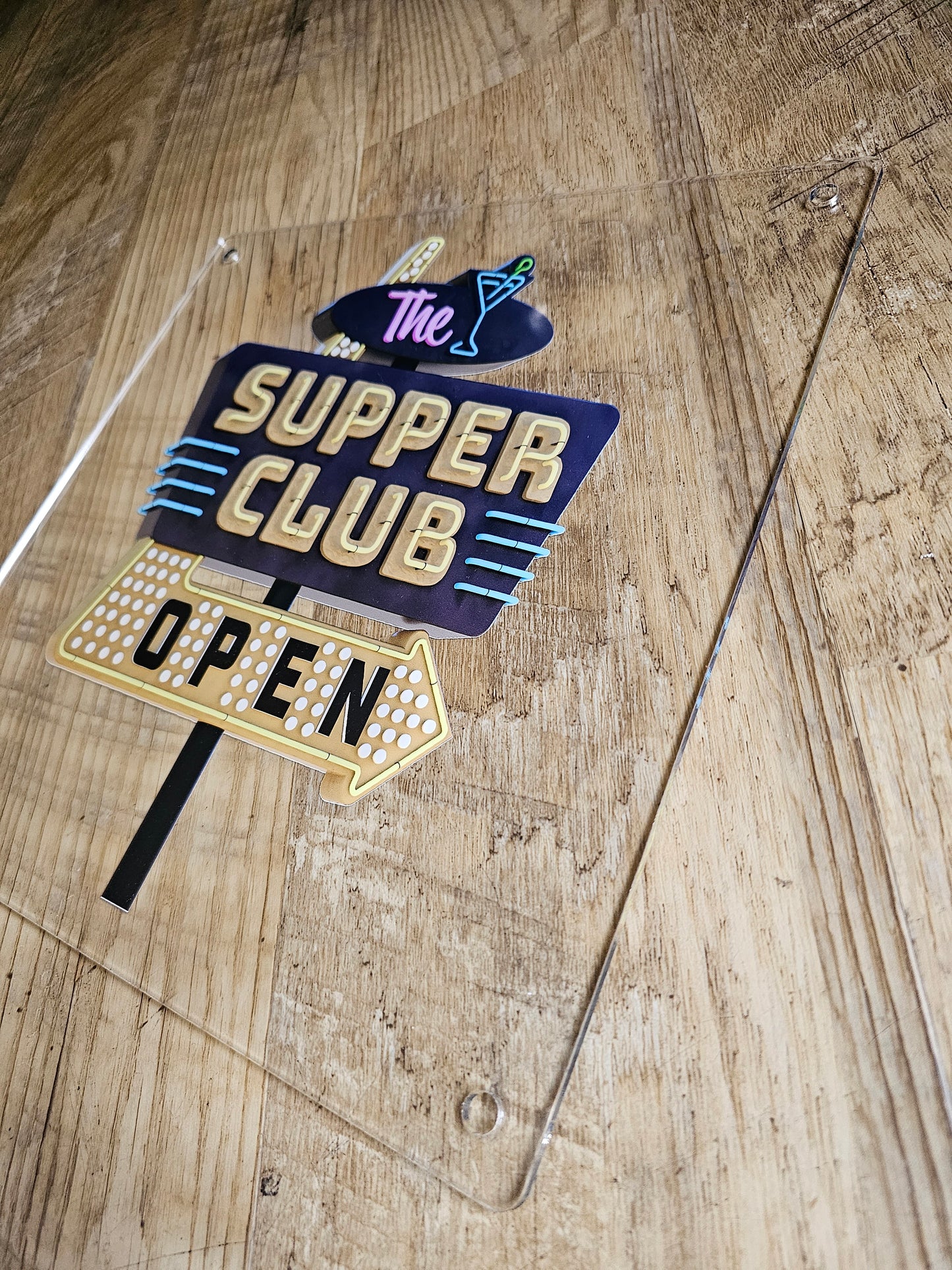 SUPPER CLUB Acrylic Sign